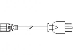 Power Cords for Fluorescent Slim Line